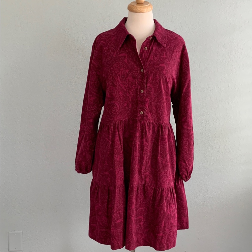 Anthro Maeve Bettina Corduroy Shirt Dress - Picture 5 of 13